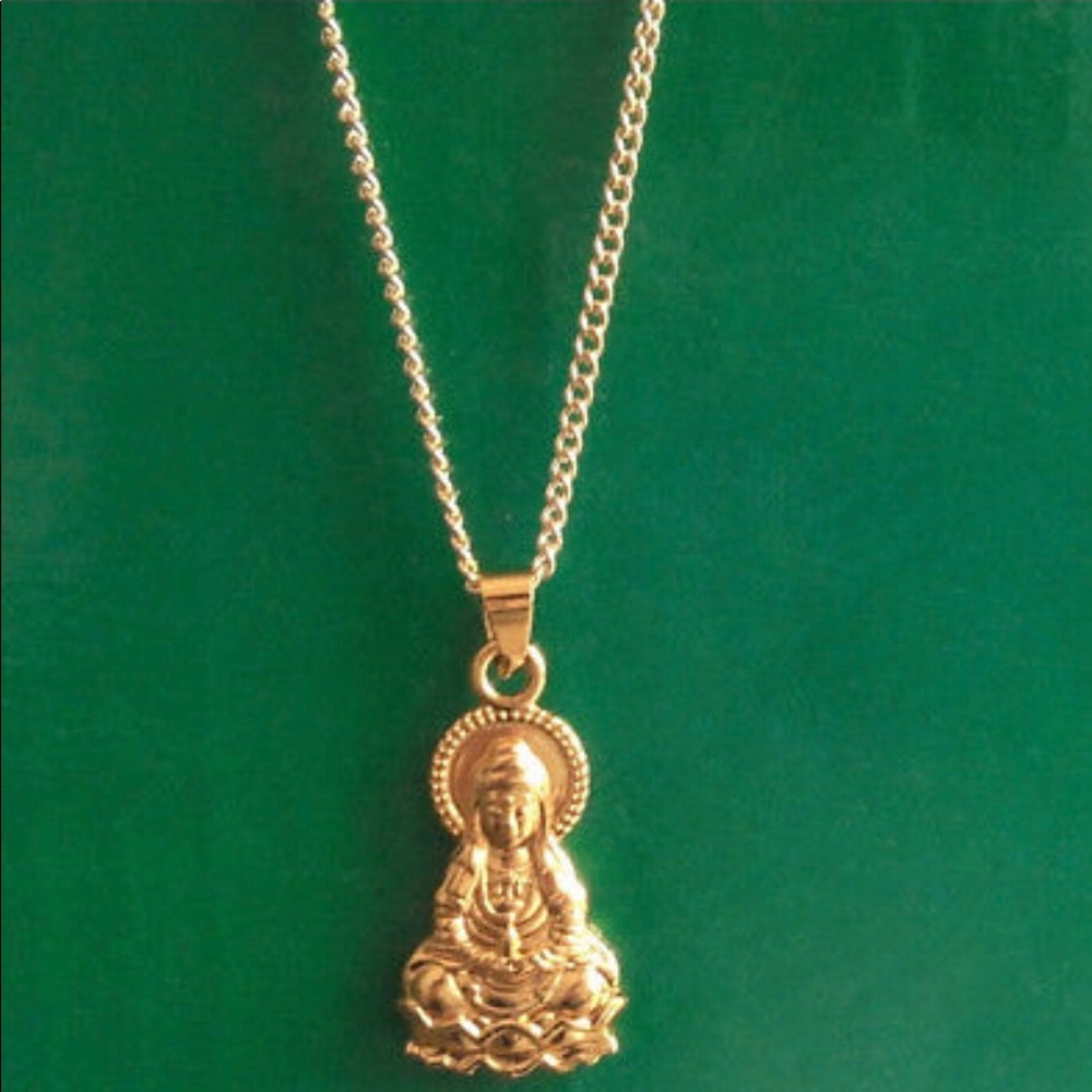 Gold tone BUDDHA necklace PRICE FIRM